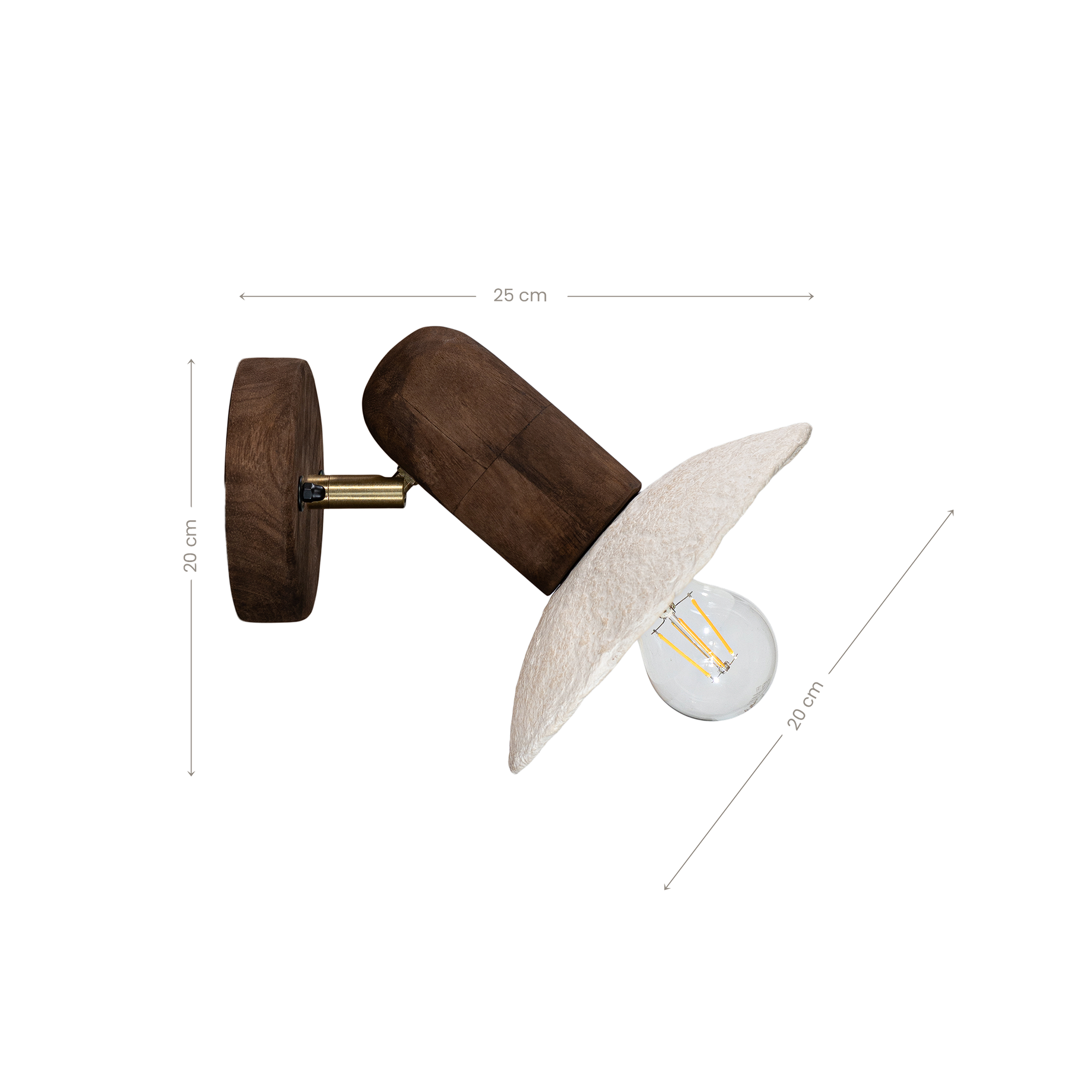 Naya Sculptural Composite Sconce | Light Roast