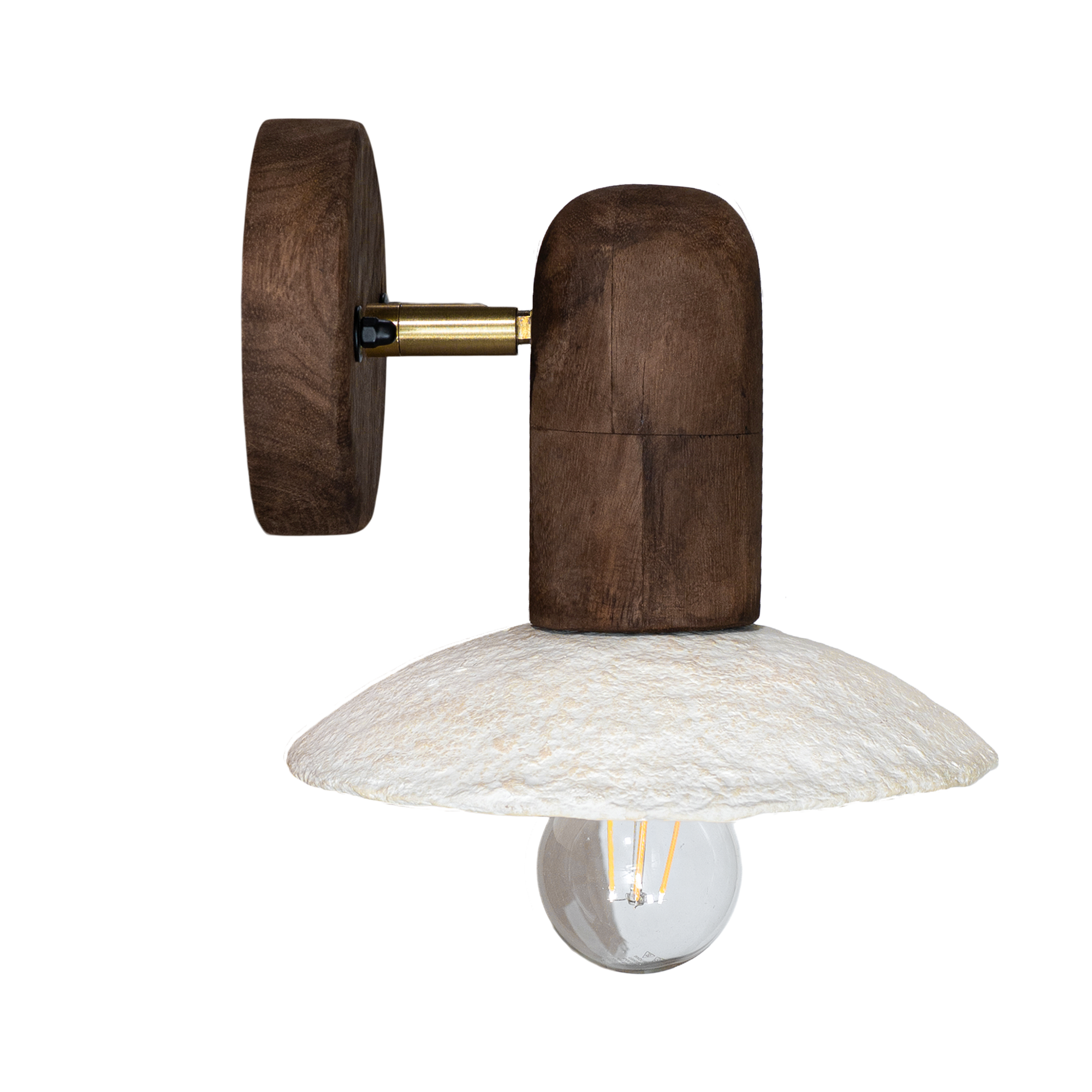 Naya Sculptural Composite Sconce | Light Roast