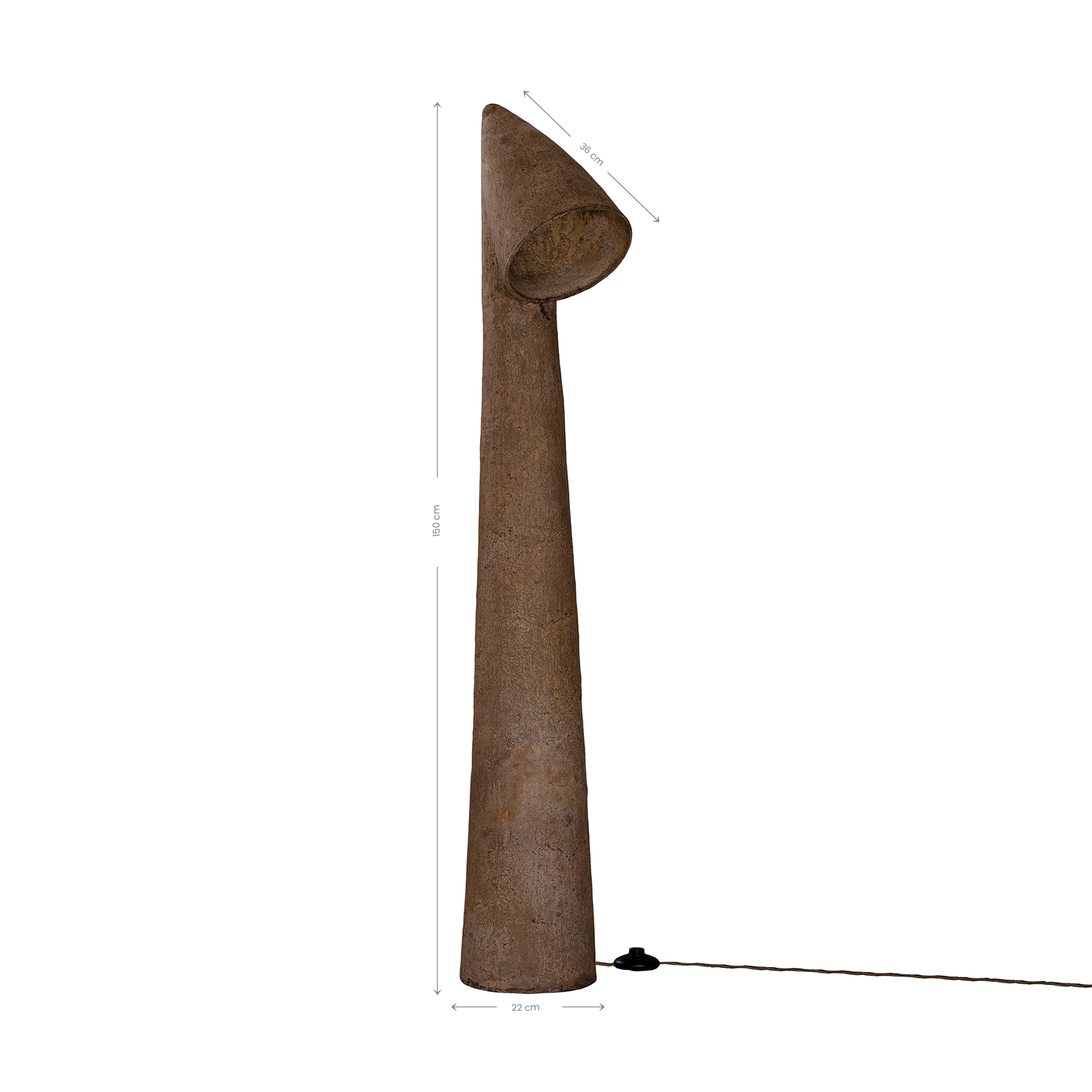 Nhara Nhara Sculptural Composite Floor Light | Dark Roast