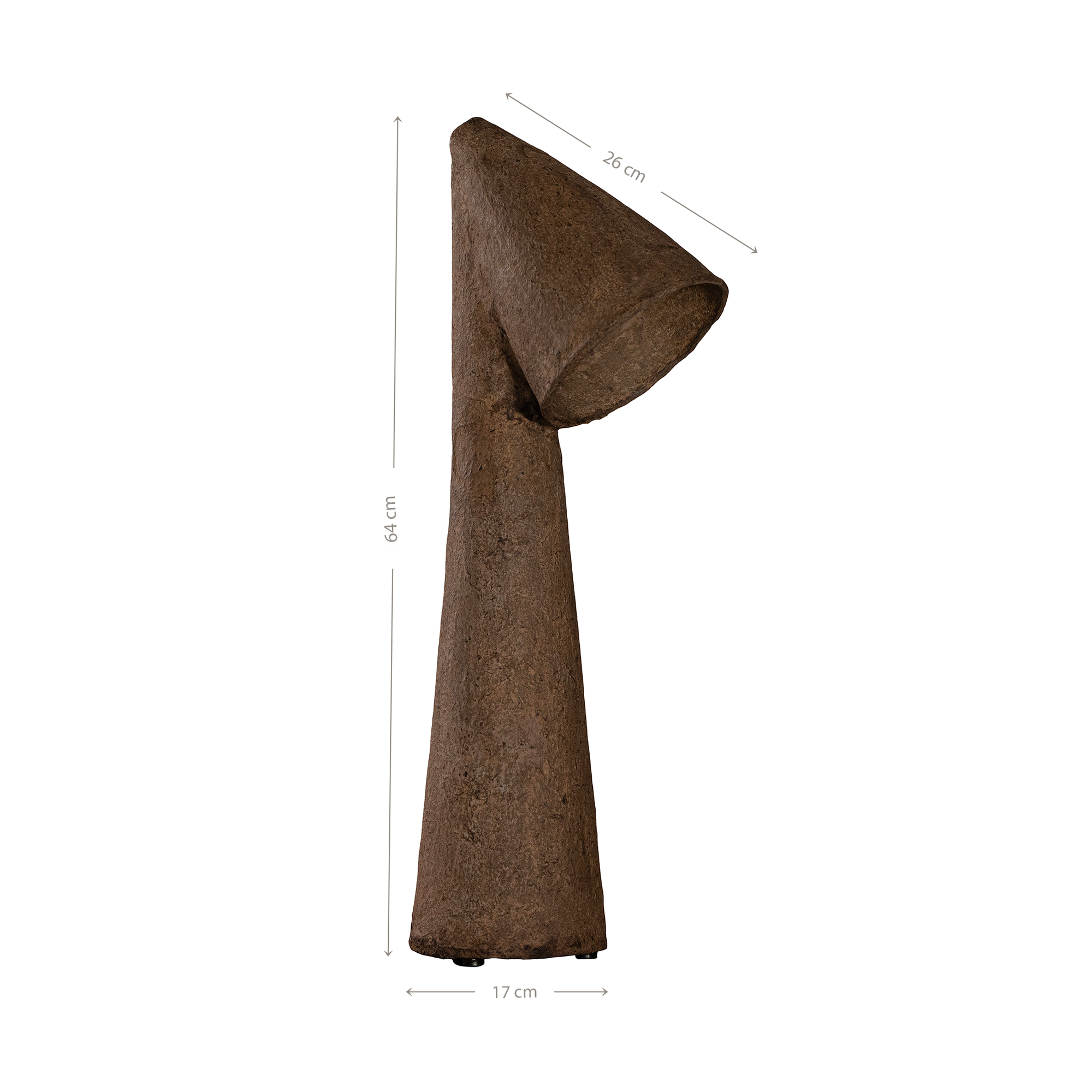 Nhara Sculptural Composite Table Lamp | Dark Roast
