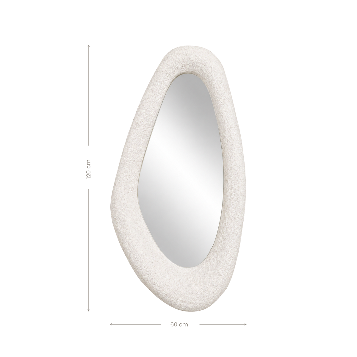 Nhila Sculptural Composite Mirror | Light Roast