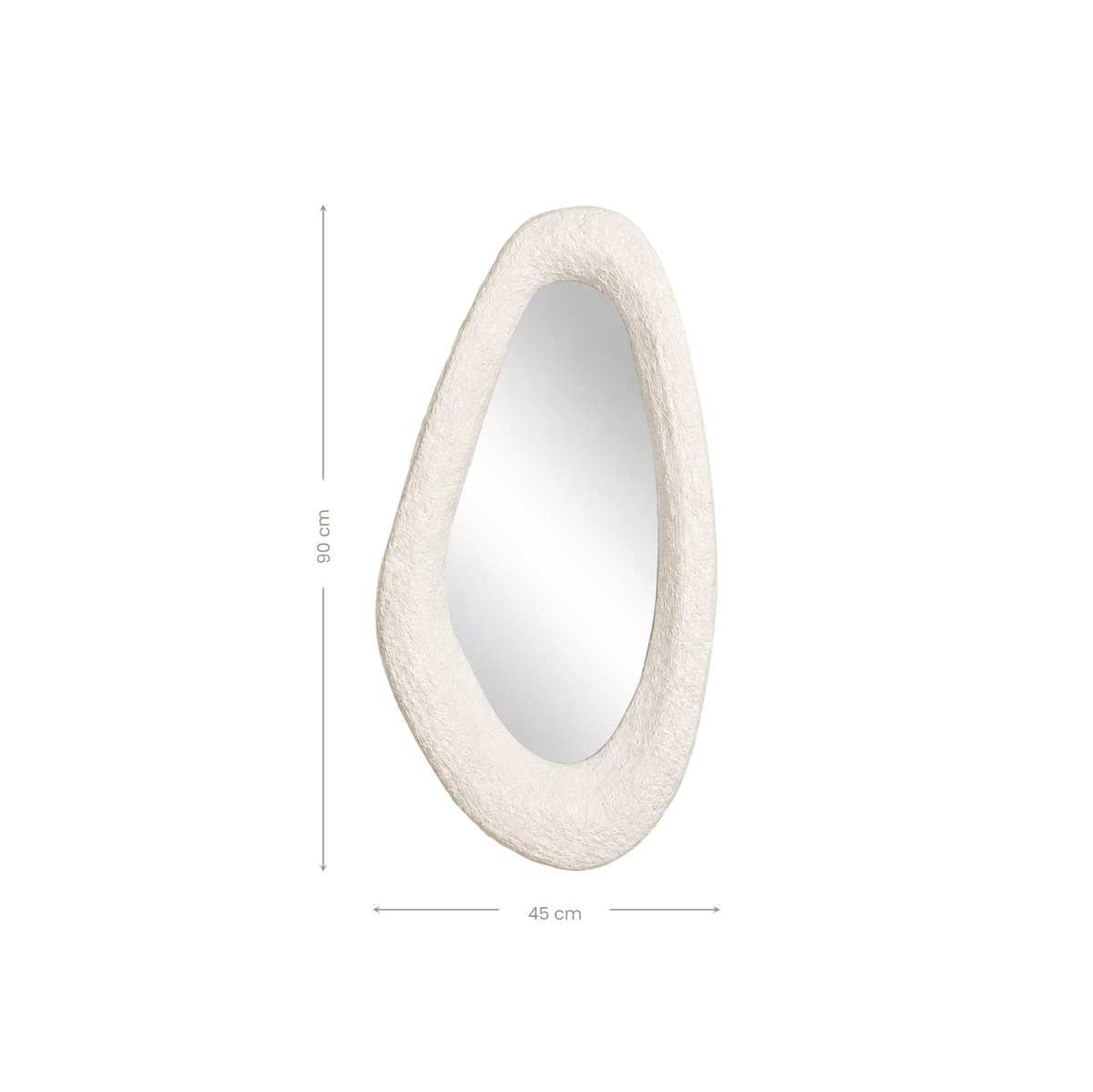 Nhila Sculptural Composite Mirror | Light Roast