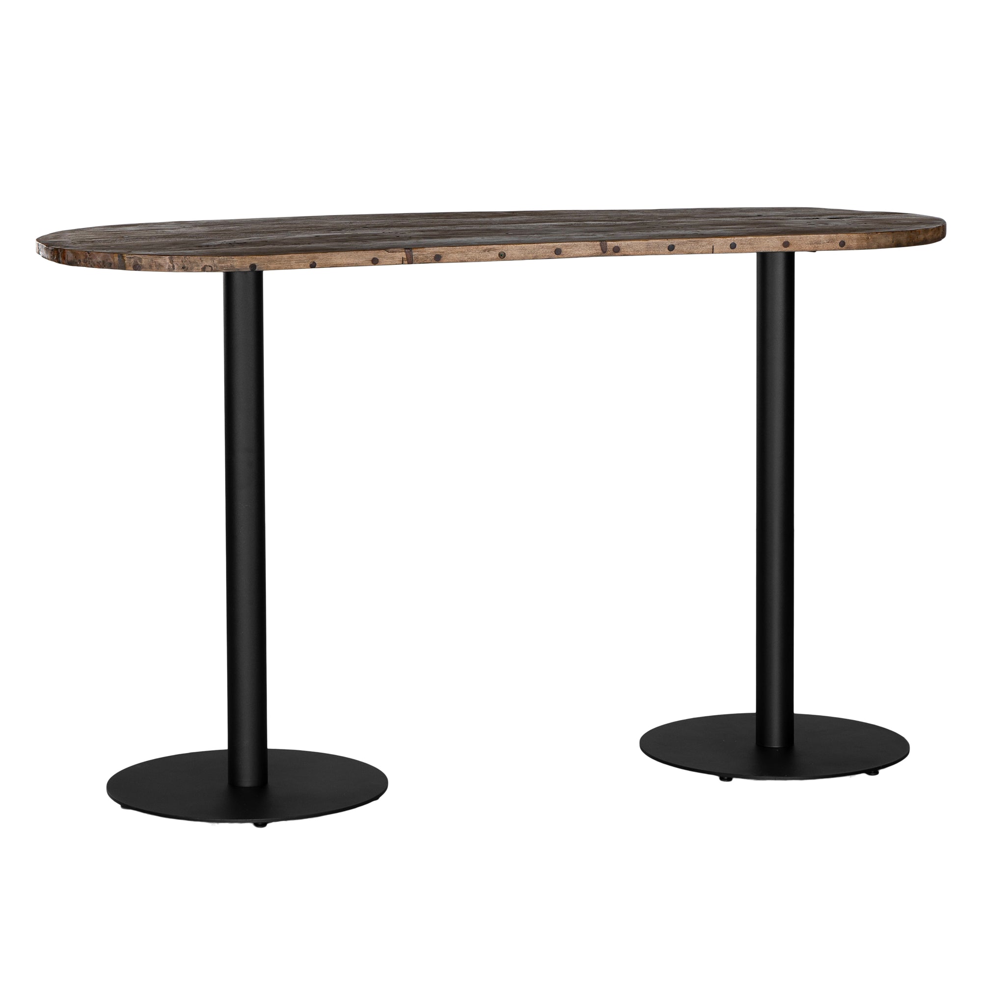 Palm Beach Bar Table 1.8m Oval Bar Table Top Black Uniqwa Collections