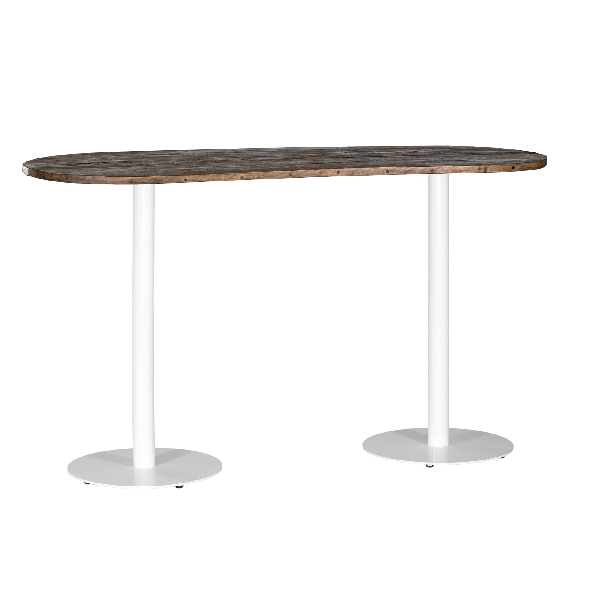 Palm Beach Bar Table 1.8m Oval Bar Table Top White Uniqwa Collections