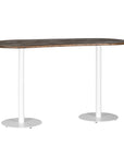 Palm Beach Bar Table 1.8m Oval Bar Table Top White Uniqwa Collections