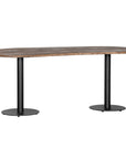 Palm Beach Dining Table 1.8m Oval Dining Table Top Black Uniqwa Collections