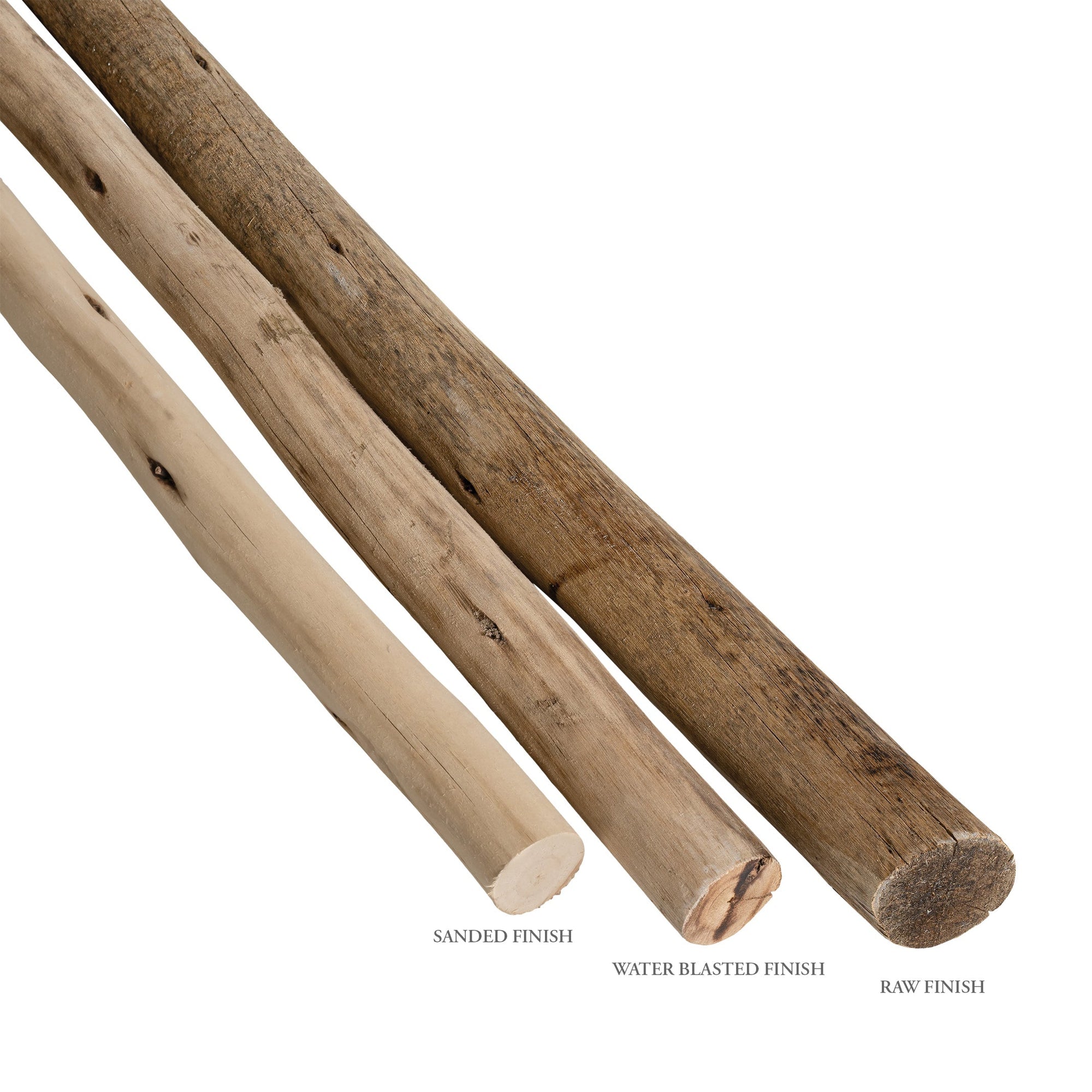 Latte Poles 1.8m | Bundle of 10 Water Blasted Uniqwa Collections