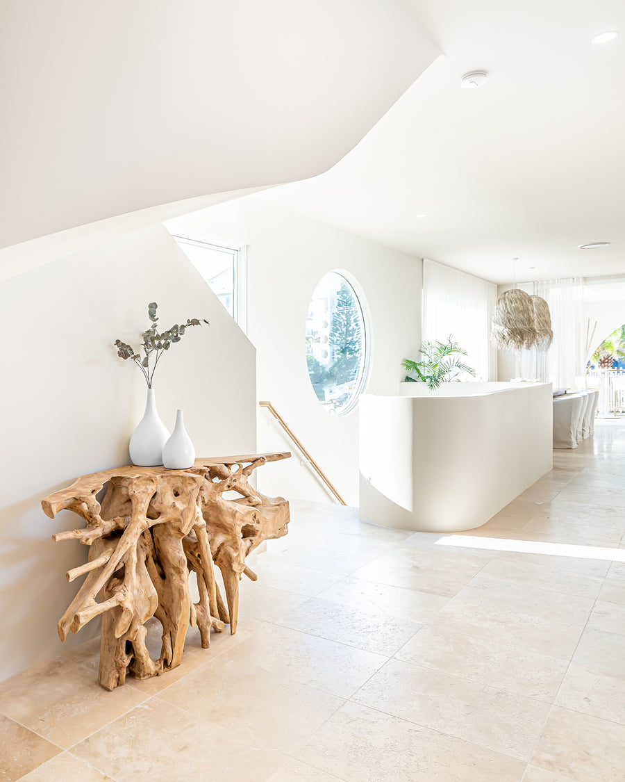 Teak Root Console Table