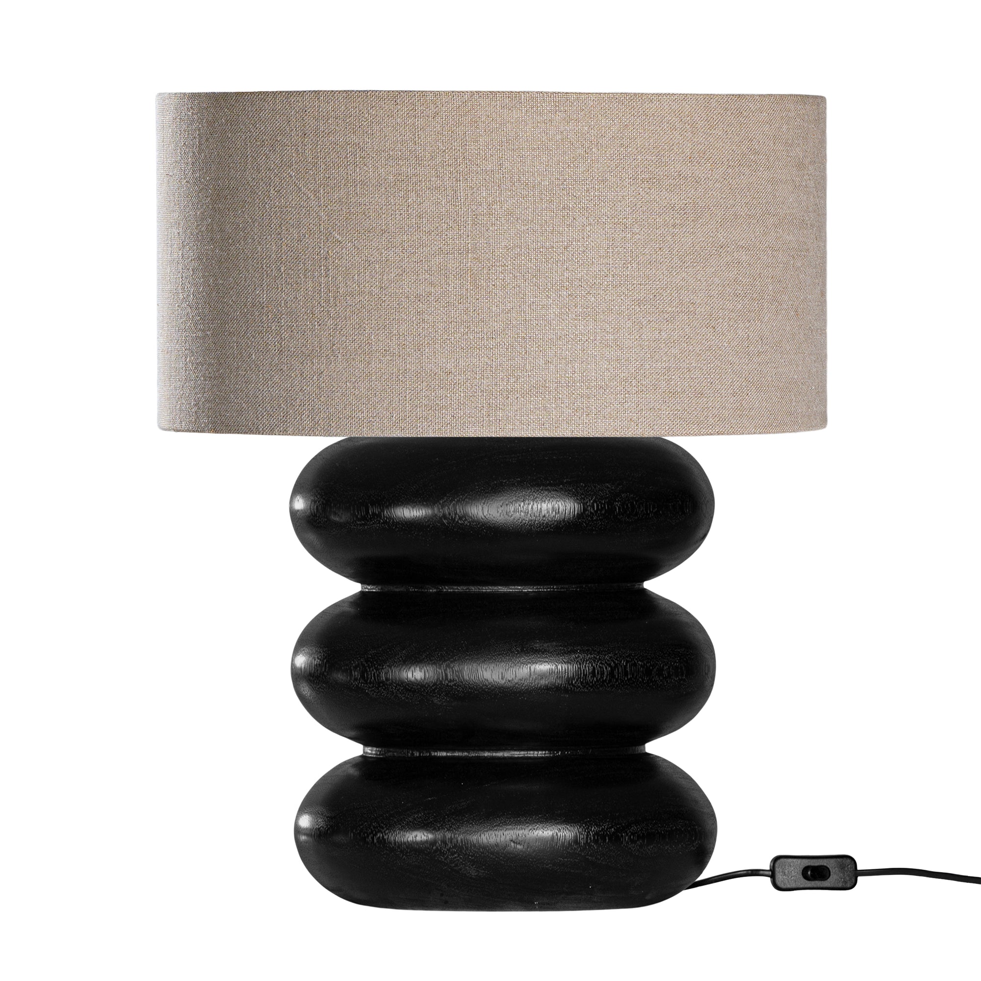 Rundu Table Lamp Oatmeal Black Uniqwa Collections