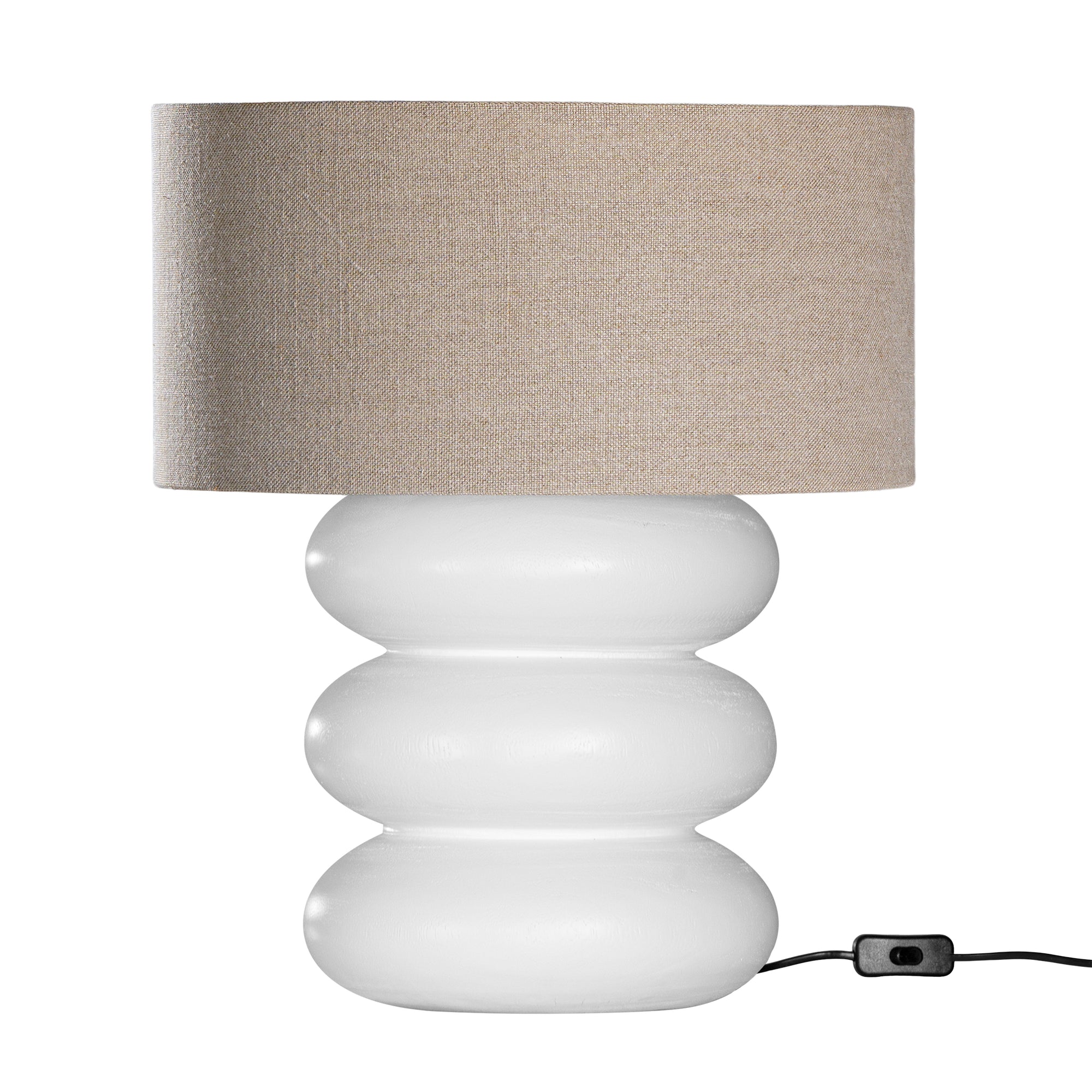 Rundu Table Lamp Oatmeal White Uniqwa Collections