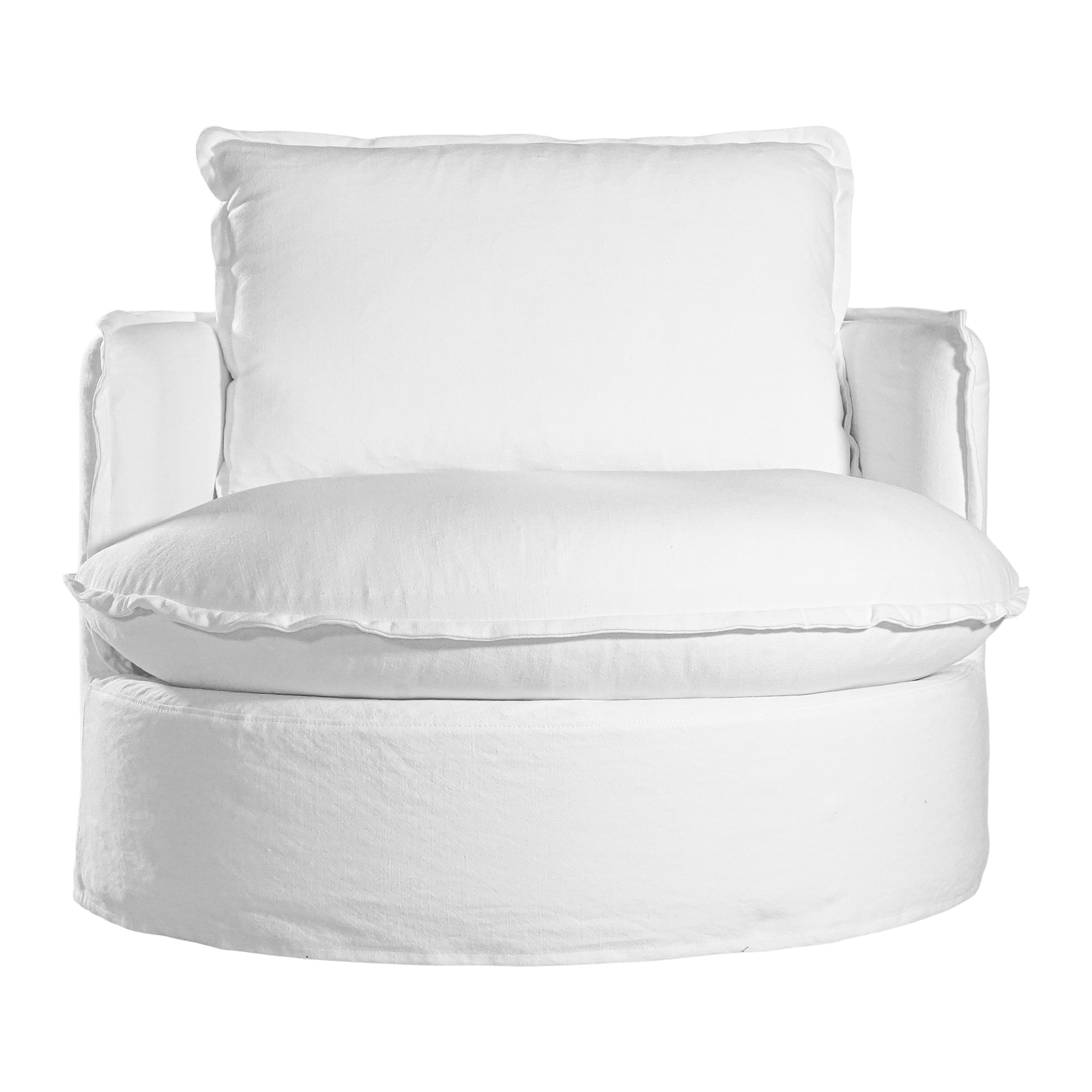 Sabora Swivel Chair | White Uniqwa Collections