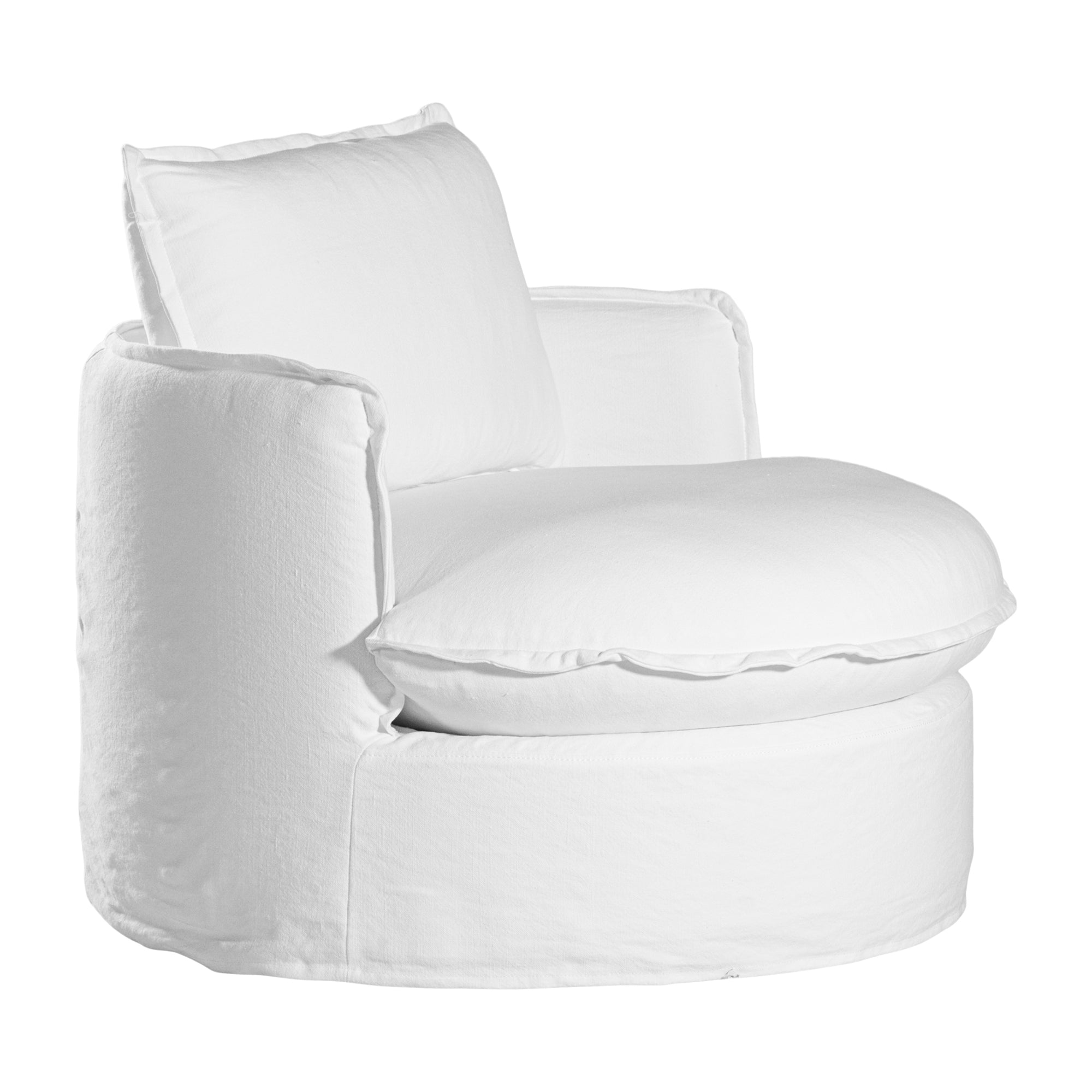 Sabora Swivel Chair | White Uniqwa Collections