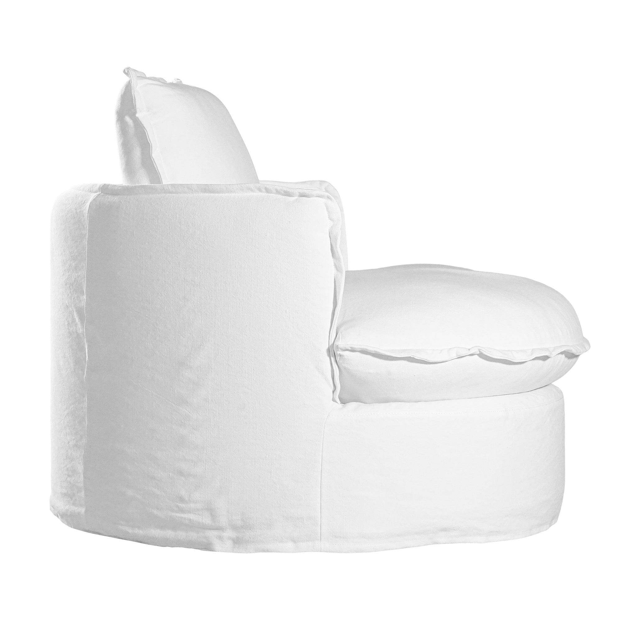 Sabora Swivel Chair | White Uniqwa Collections