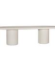 Mukalla Oval Dining Table | High Gloss Vanilla