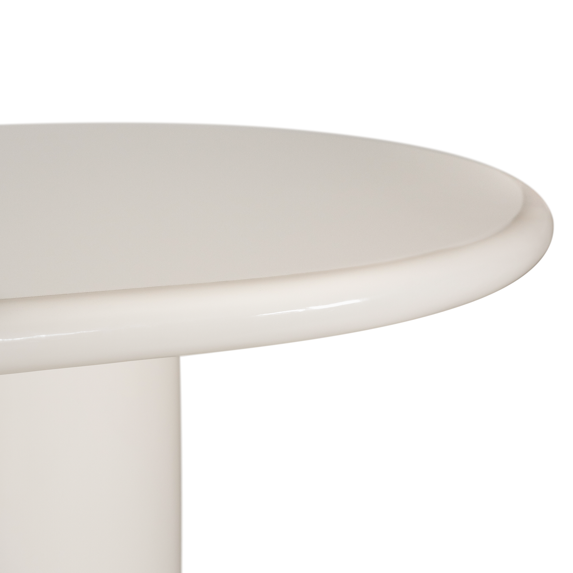 Mukalla Oval Dining Table | High Gloss Vanilla