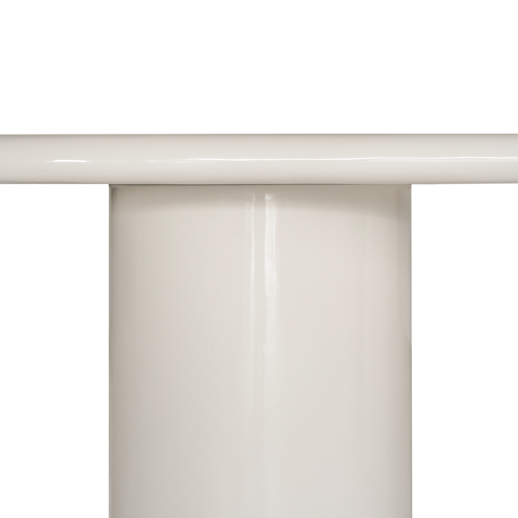 Mukalla Oval Dining Table | High Gloss Vanilla