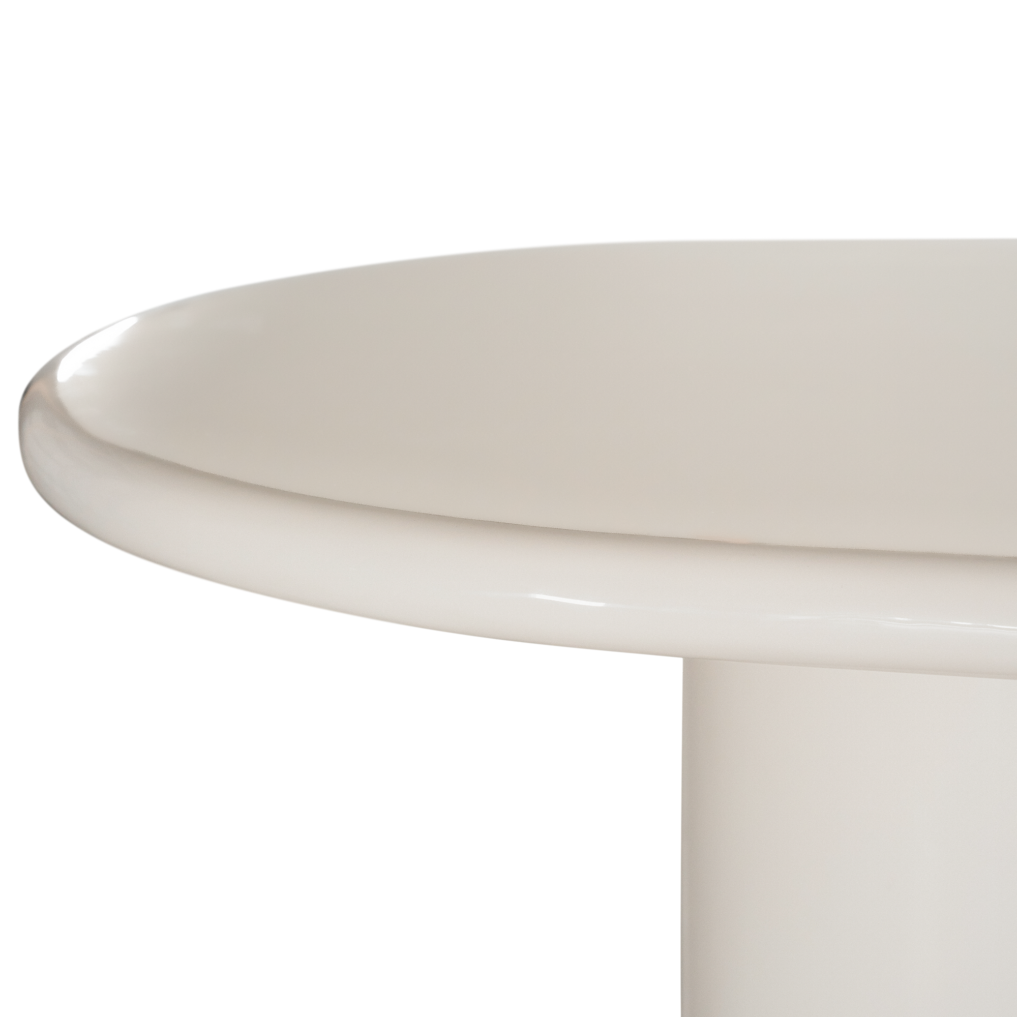 Mukalla Oval Dining Table | High Gloss Vanilla