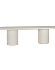 Mukalla Oval Dining Table | High Gloss Vanilla