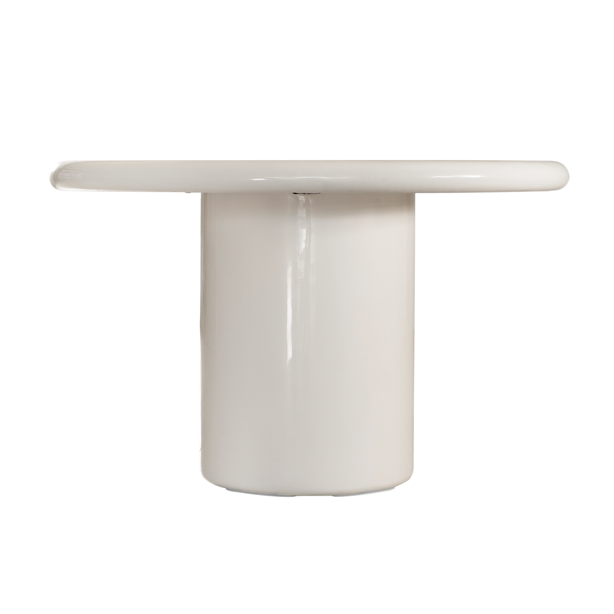 Mukalla Oval Dining Table | High Gloss Vanilla