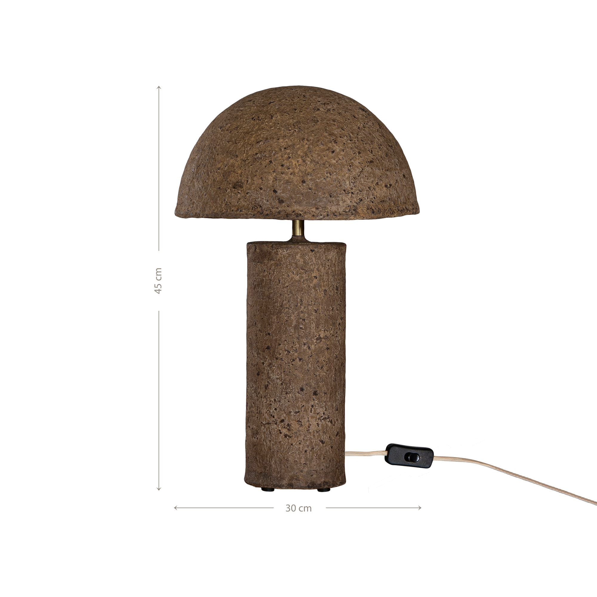 Samrah Sculptural Composite Table Lamp | Large | Dark Roast