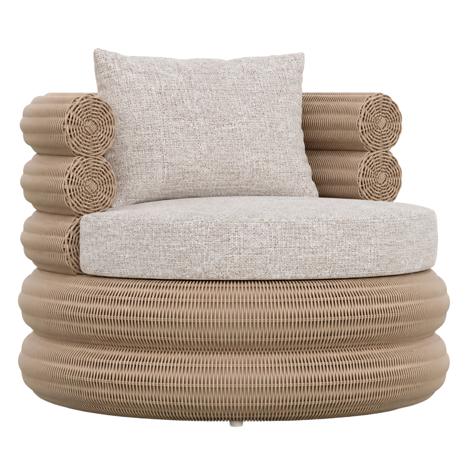 Satori Outdoor Swivel Chair | Natural