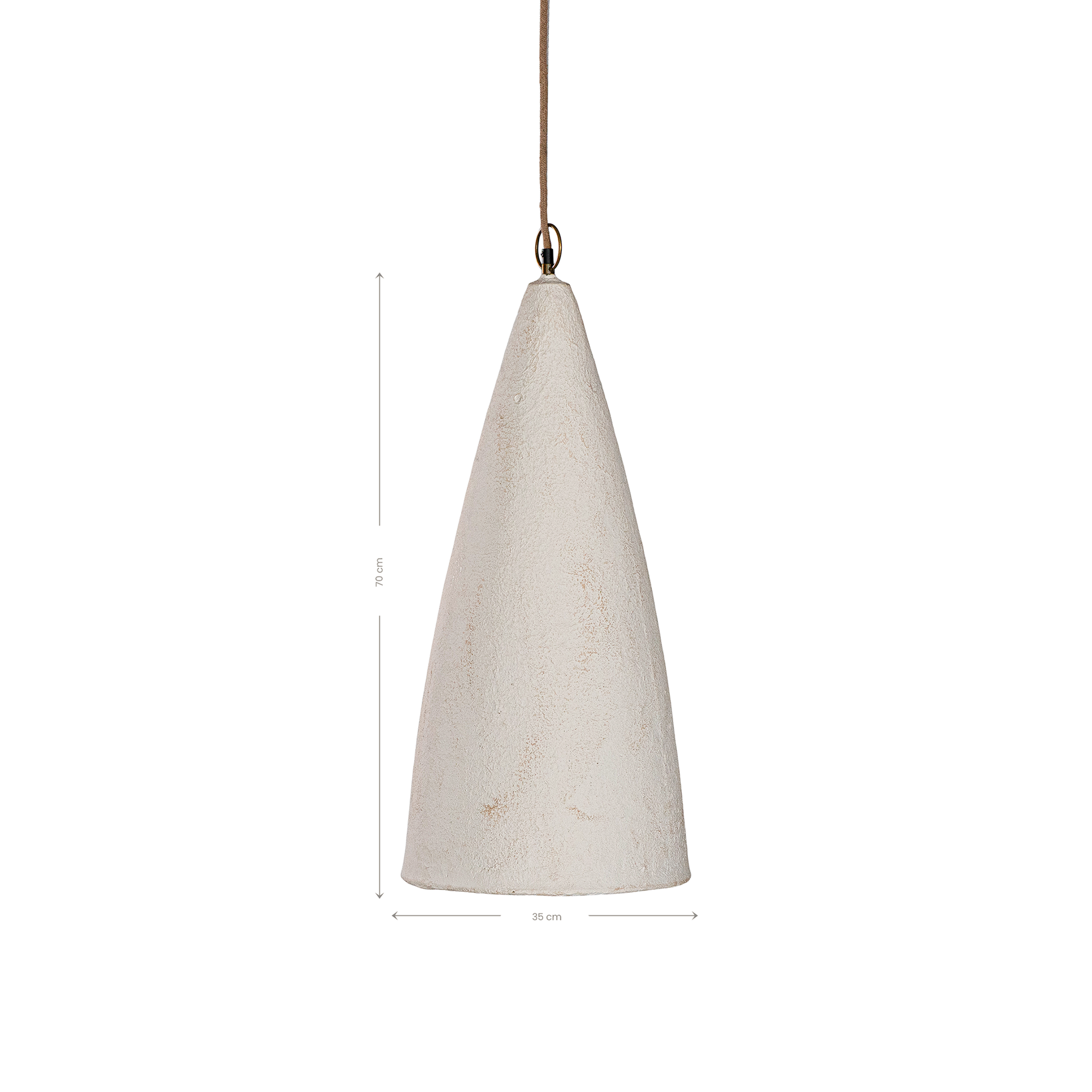 Senah Sculptural Composite Pendant Light | Light Roast