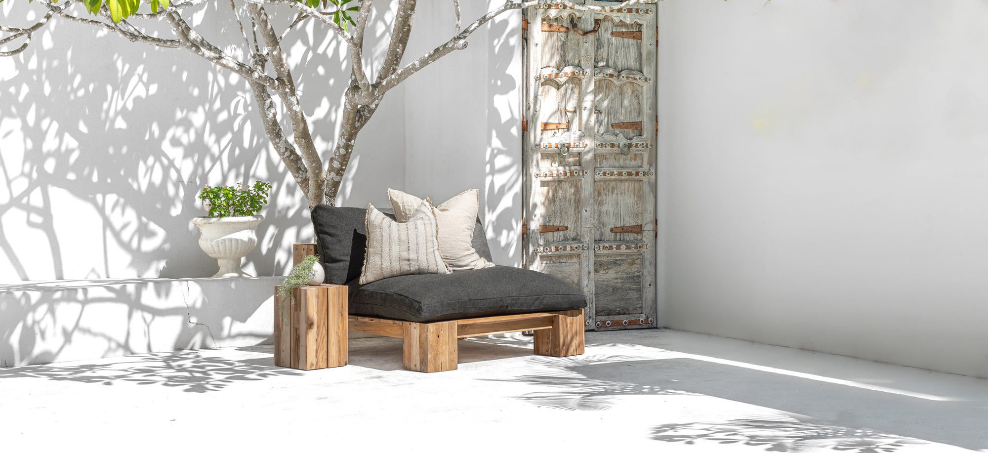 Simbah Sofa Cover Single Seater | Luxury Black Uniqwa x Lauren Eloise