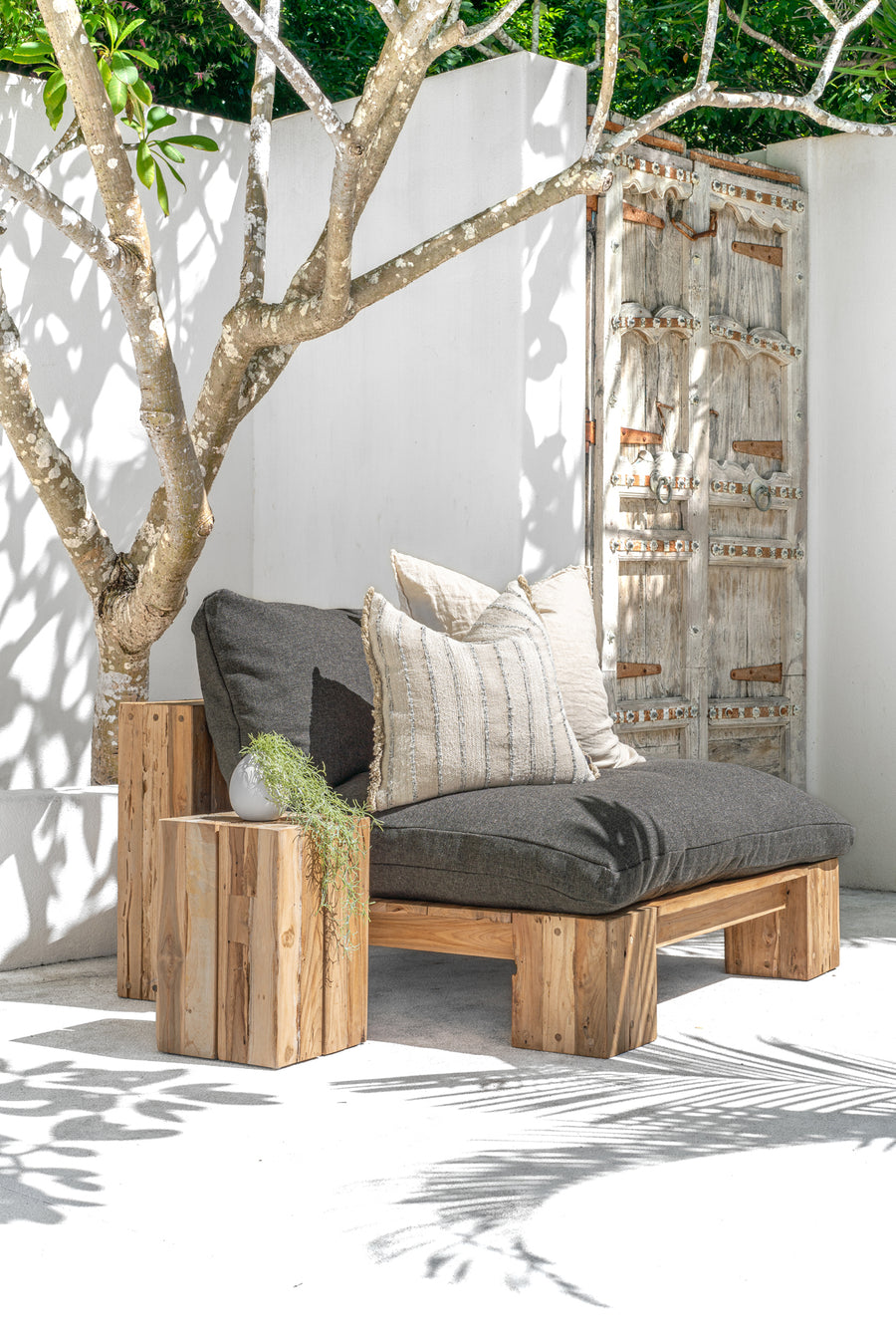 Simbah Sofa Cover Single Seater | Luxury Black