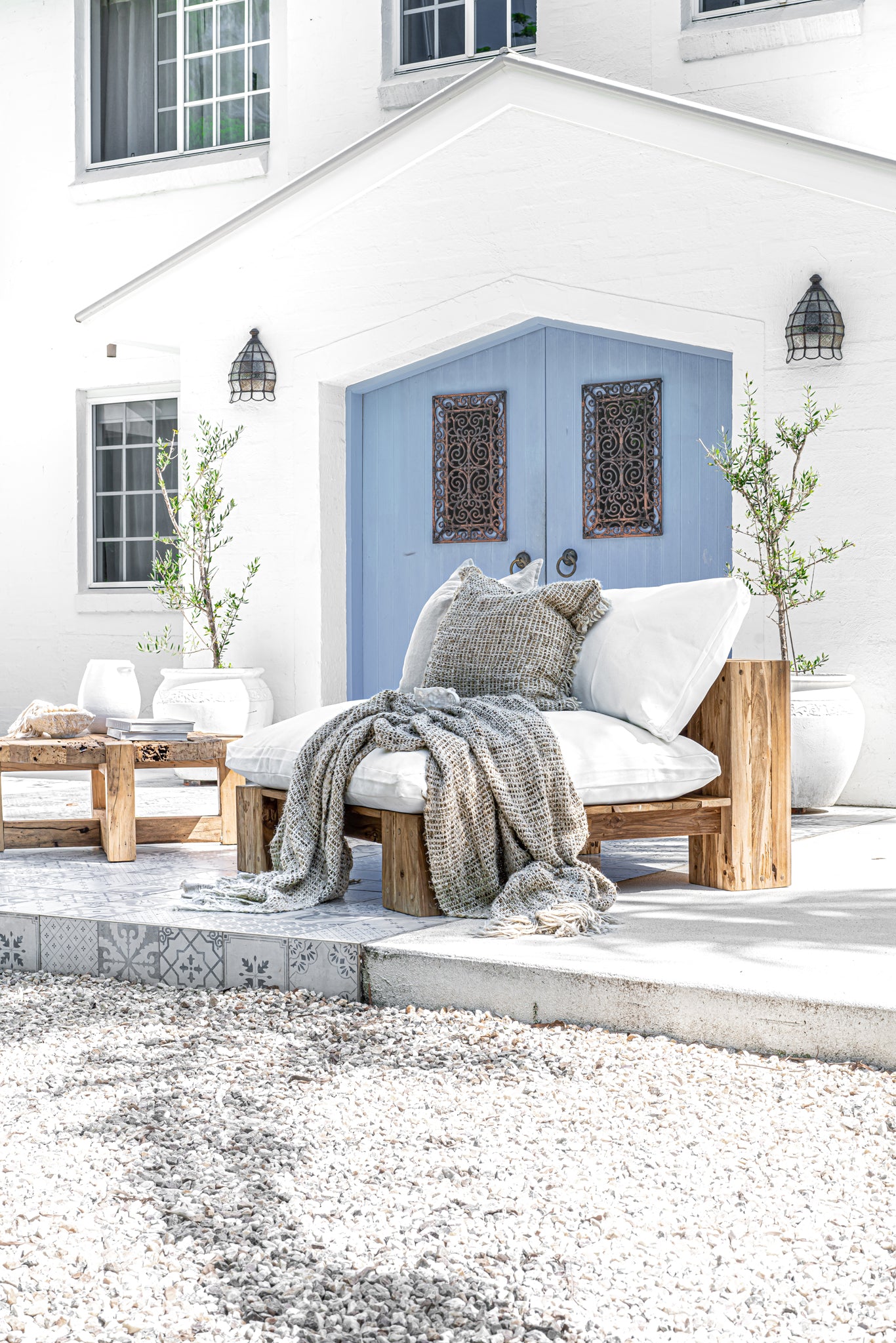 Simbah Sofa Cover Single Seater | Luxury White Uniqwa x Lauren Eloise