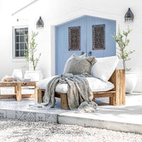 Simbah Sofa Cover Single Seater | Luxury White