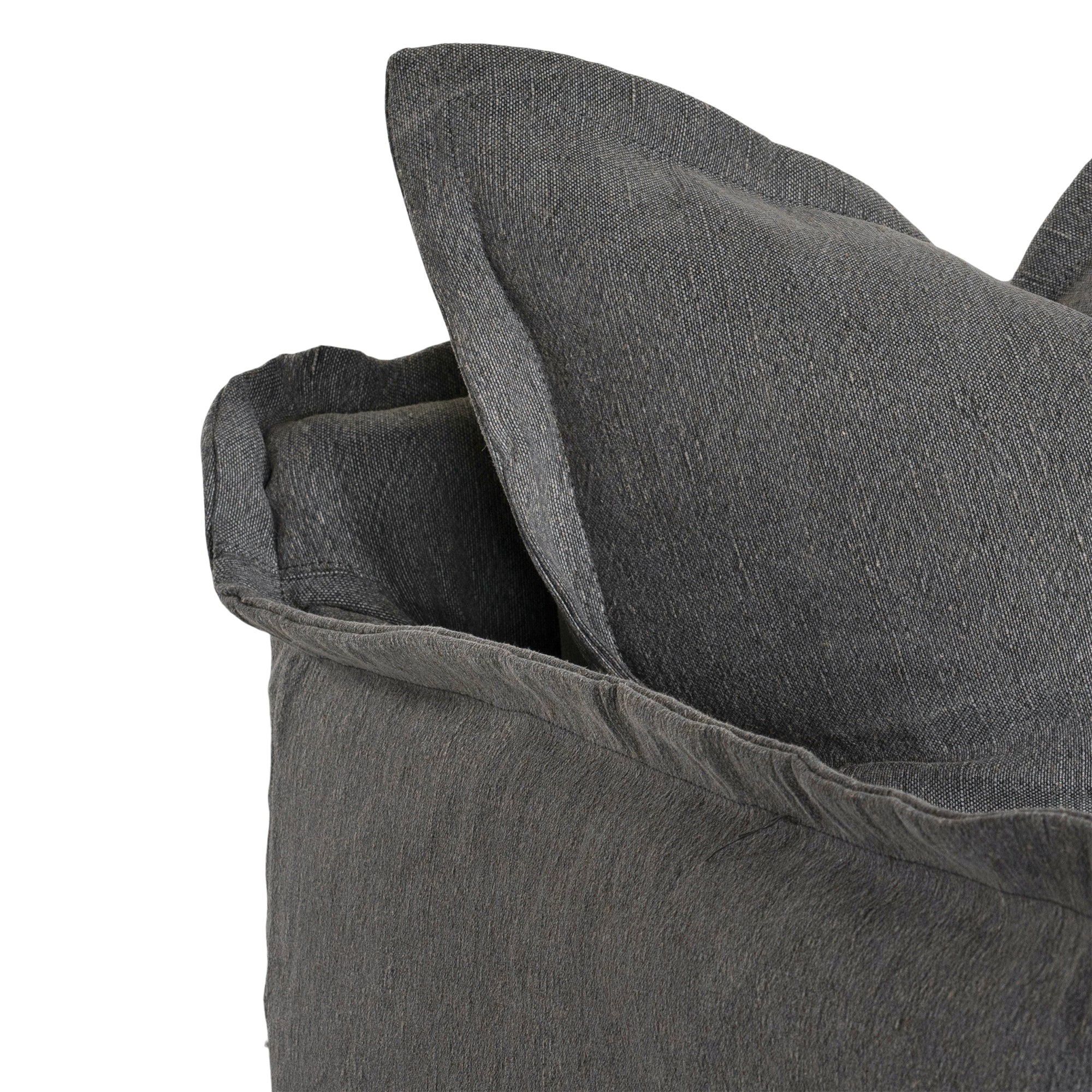 Singita Sofa | One Seater Charcoal Nia Stitching Uniqwa Collections