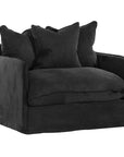 Singita Sofa | One Seater Black Classic Stitching Uniqwa Collections