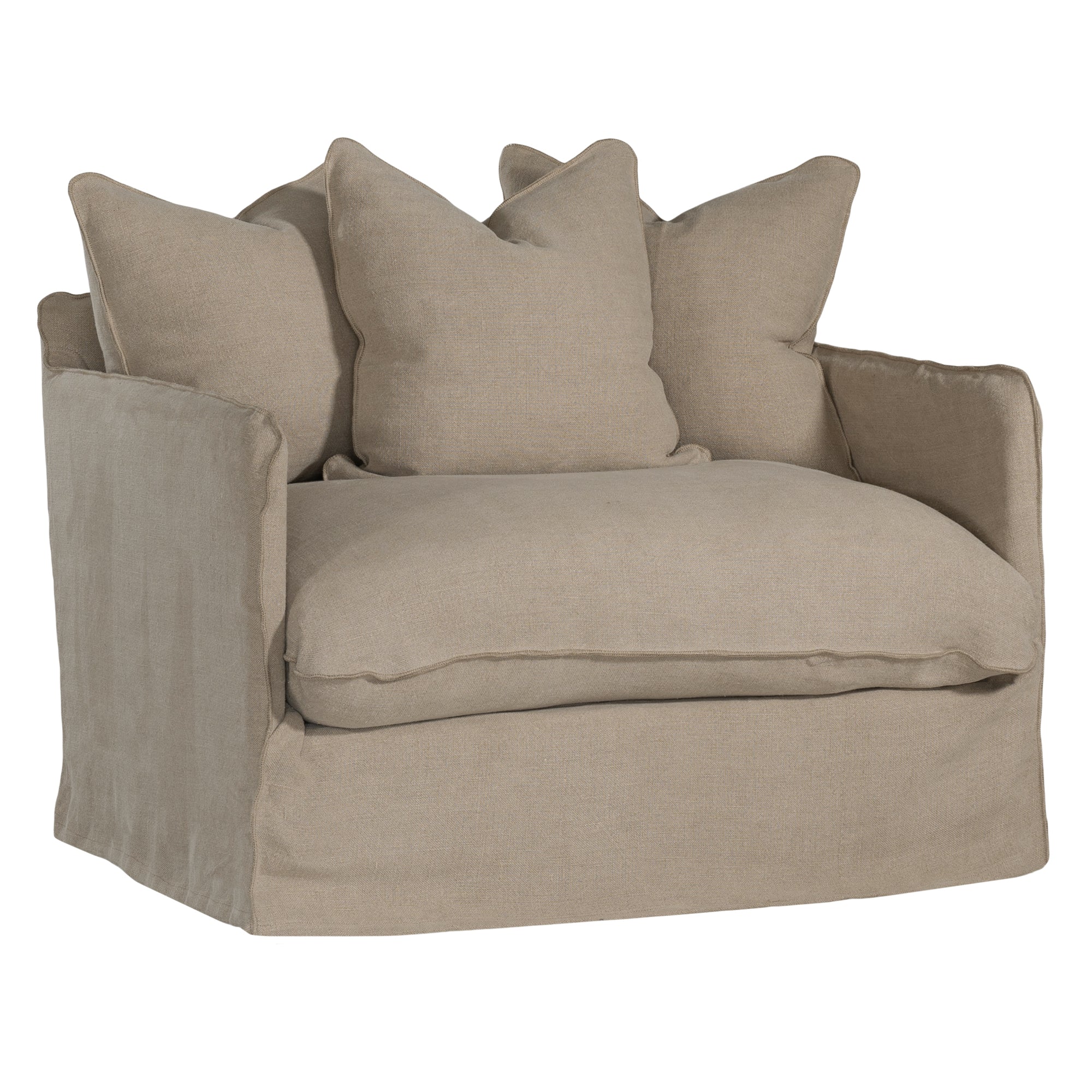 Singita Sofa | One Seater Oatmeal Classic Stitching Uniqwa Collections