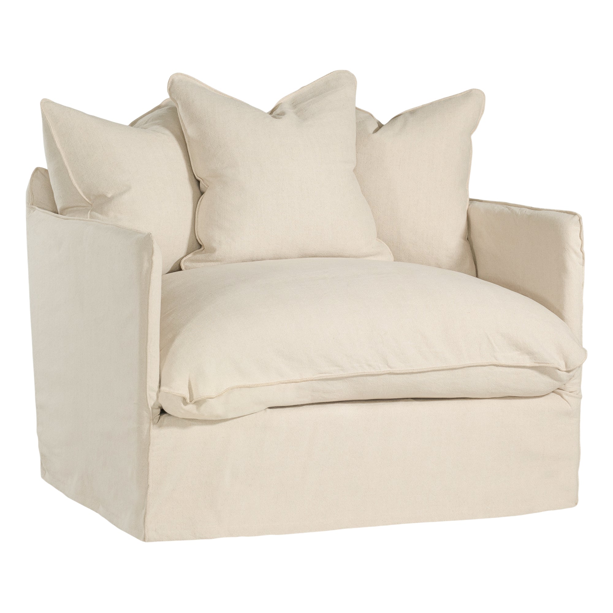 Singita Sofa | One Seater Sand Classic Stitching Uniqwa Collections