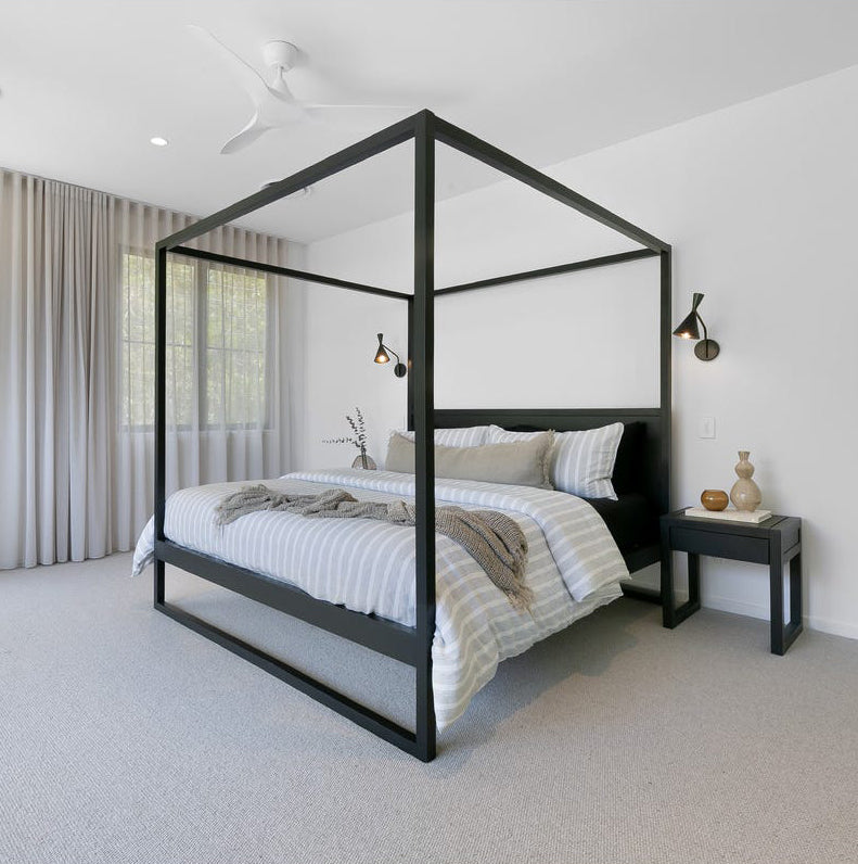Strand Pedestal Bedside | Black Uniqwa Collections