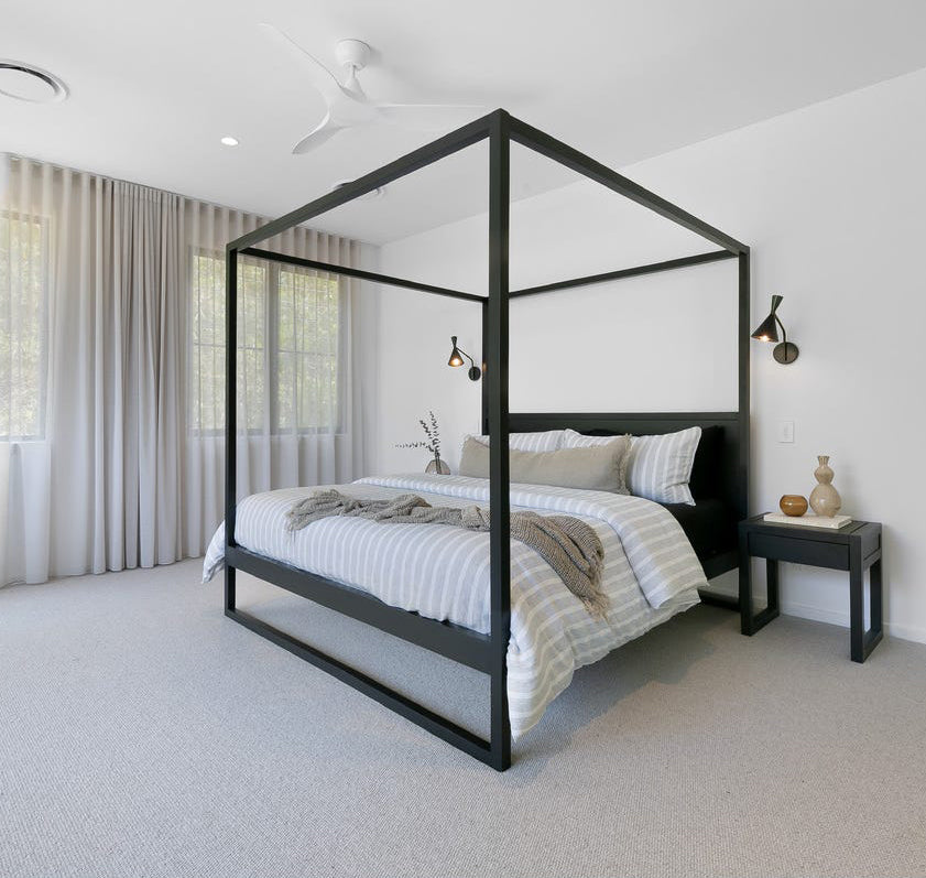 Strand Four Poster Bed | Black Queen Uniqwa Collections