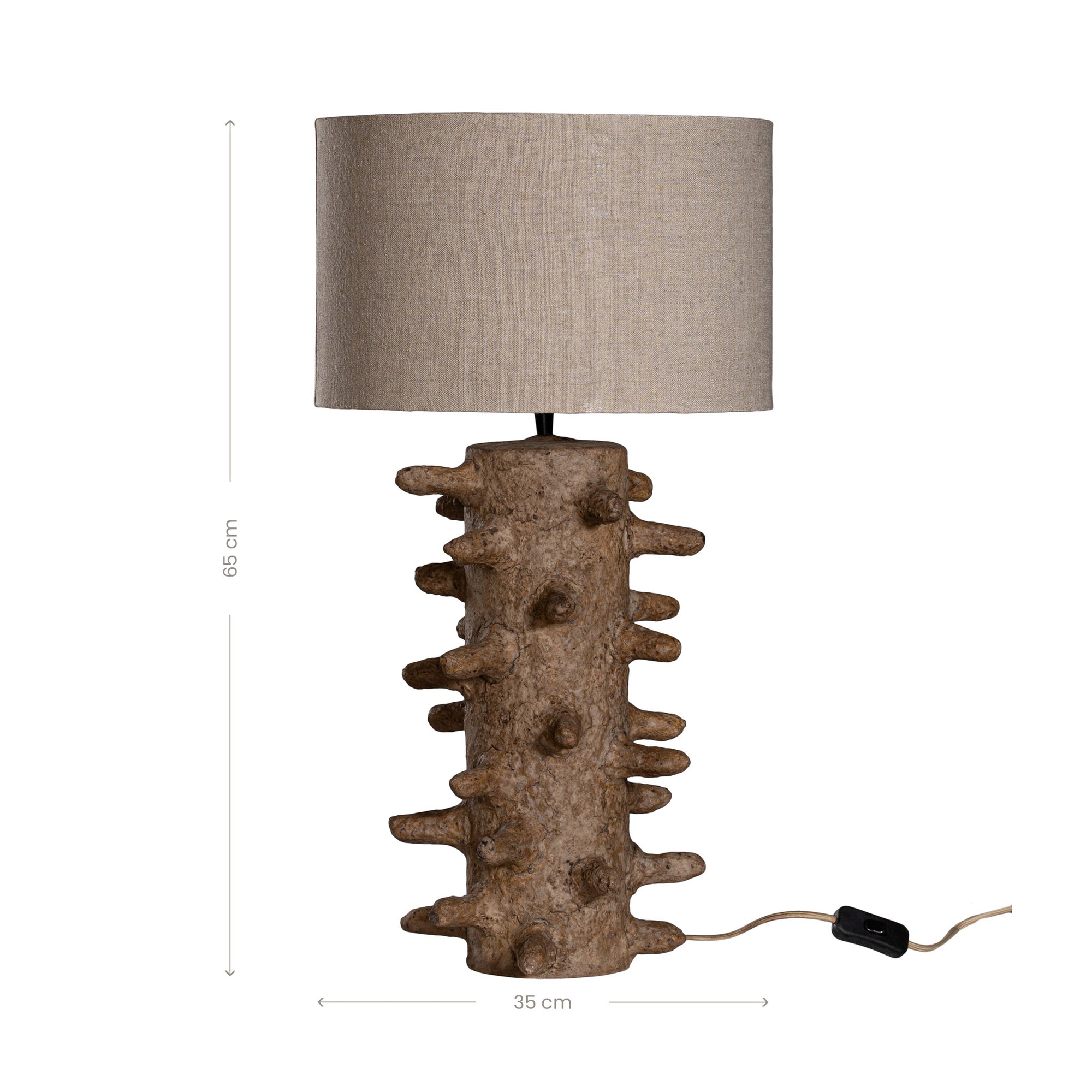 Sula Table Lamp | Lamp Sculptural Composite | Dark Roast