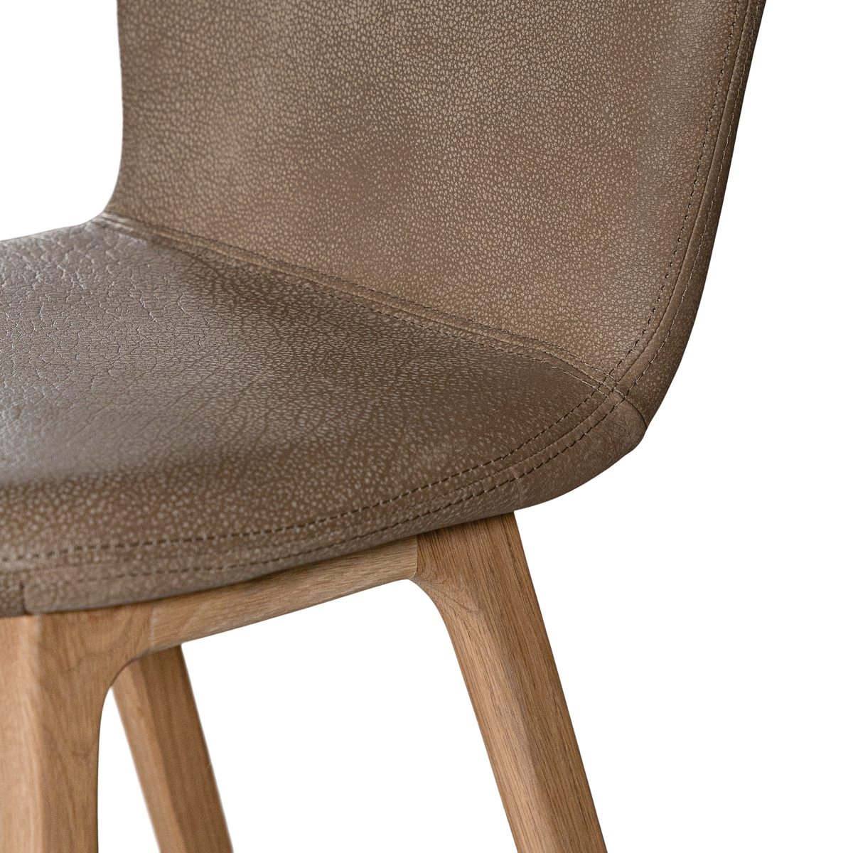 Trulli Dining Chair | Buffalo Leather | Mushroom Brown