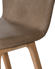Trulli Dining Chair | Buffalo Leather | Mushroom Brown