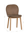 Trulli Dining Chair | Buffalo Leather | Mushroom Brown