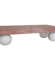 Uniqwa Collections Jewel Travertine & Marble Coffee Table