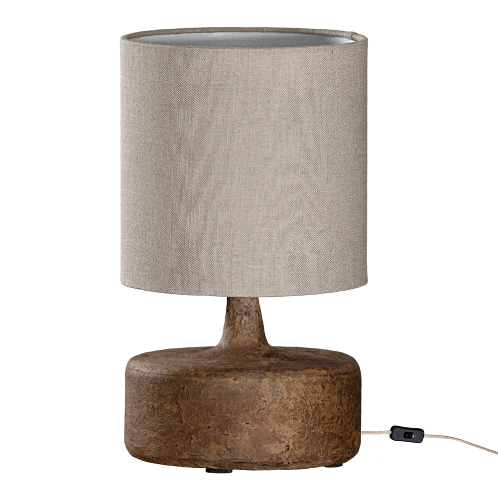 Zaya Sculptural Composite Table Lamp | Dark Roast