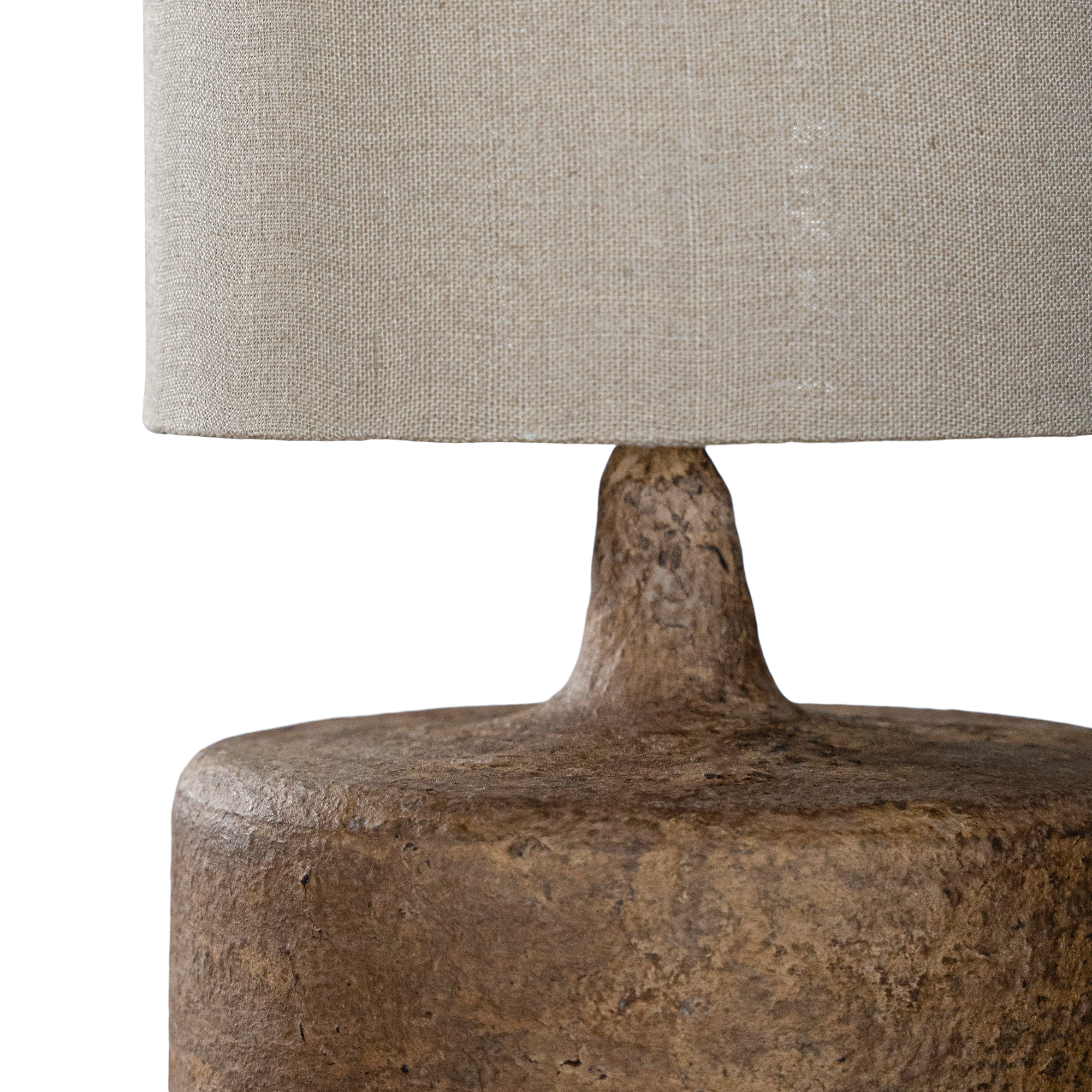 Zaya Sculptural Composite Table Lamp | Dark Roast