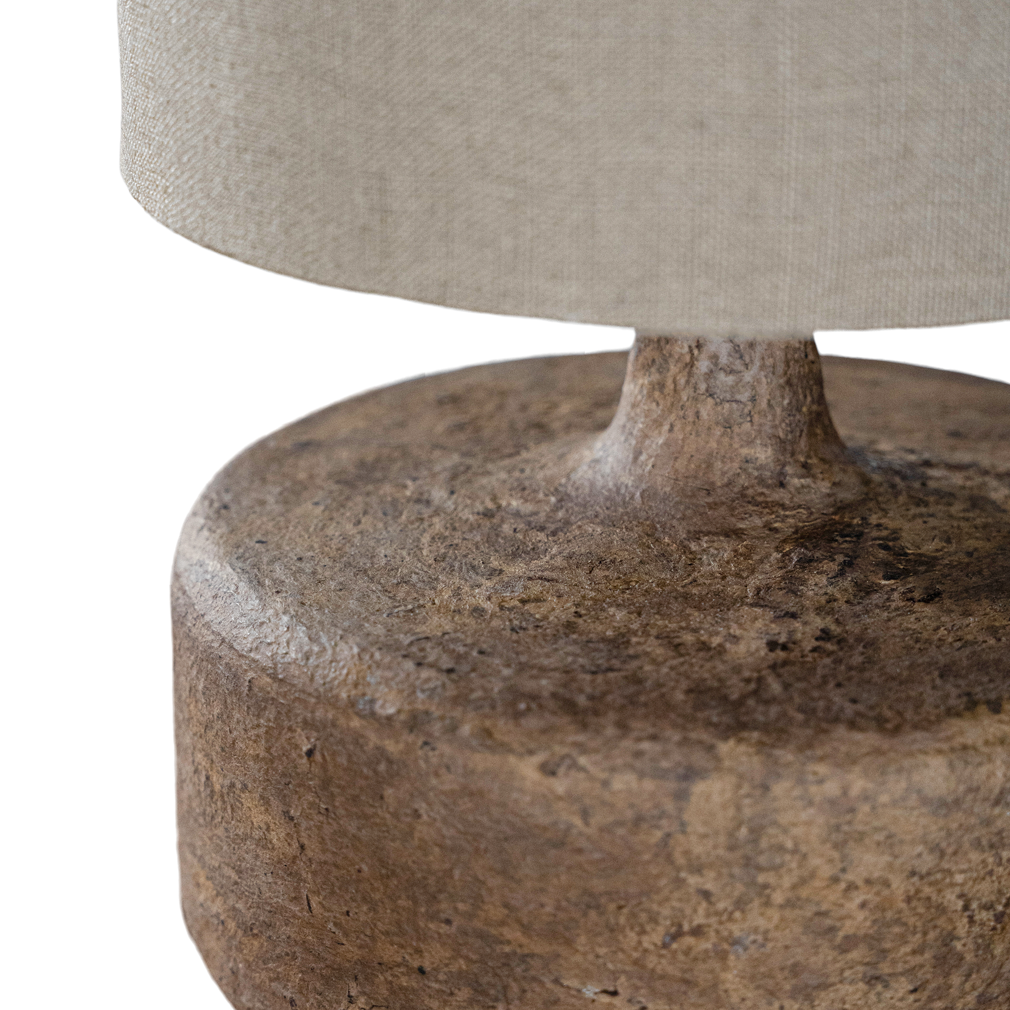 Zaya Sculptural Composite Table Lamp | Dark Roast