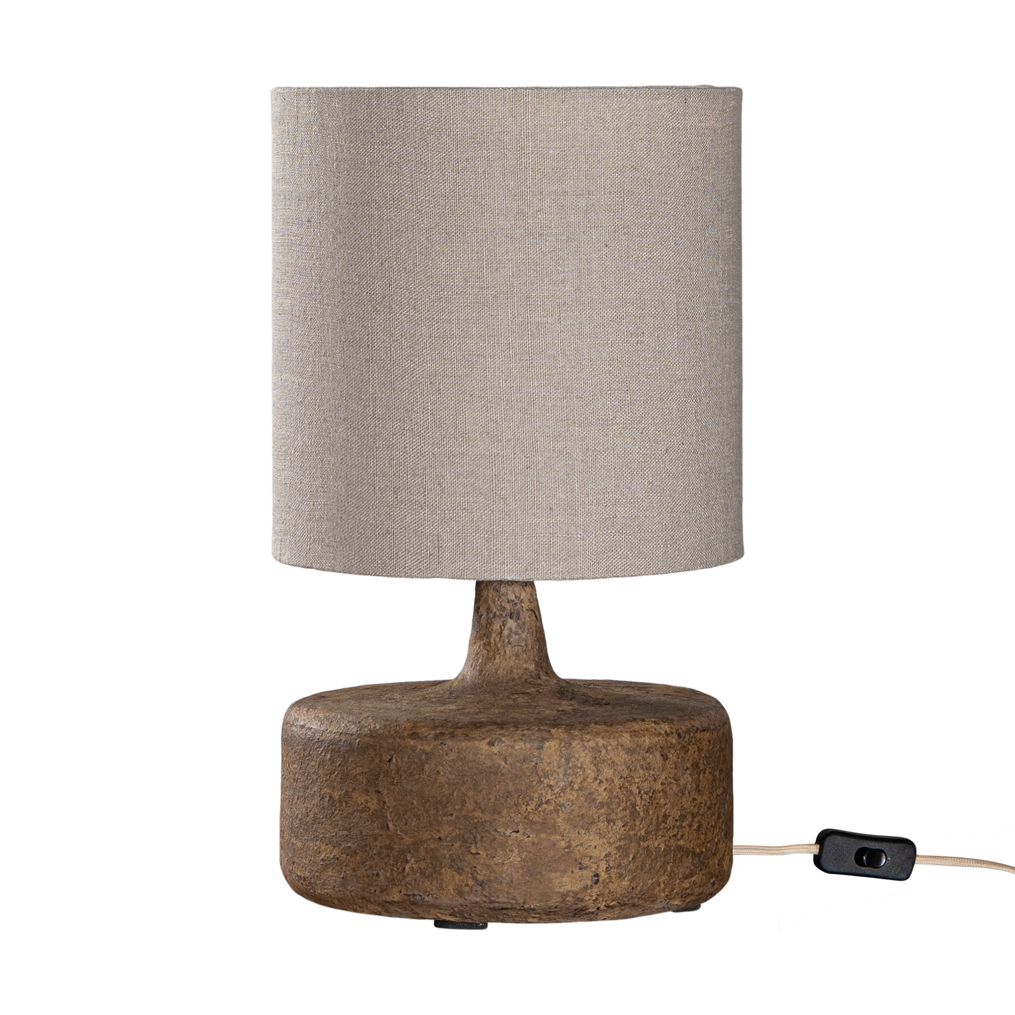 Zaya Sculptural Composite Table Lamp | Dark Roast