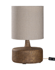 Zaya Sculptural Composite Table Lamp | Dark Roast