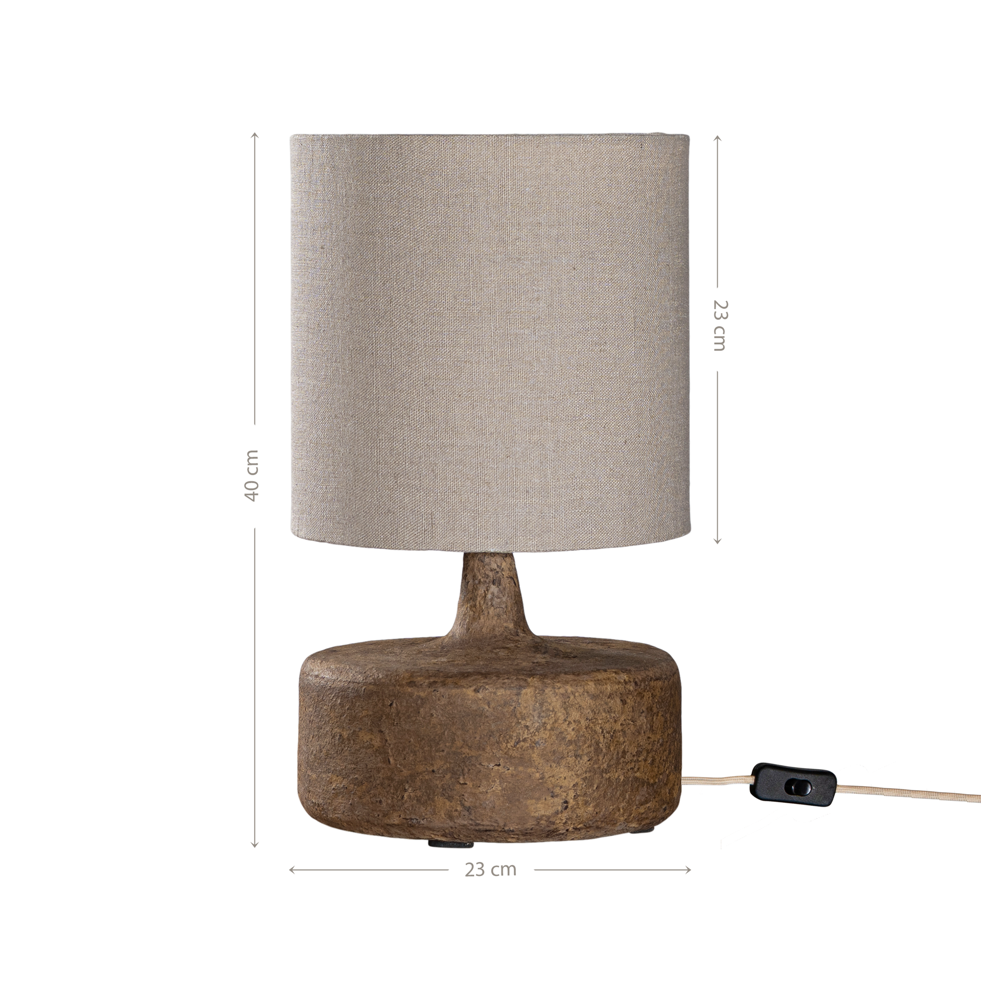 Zaya Sculptural Composite Table Lamp | Dark Roast