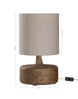 Zaya Sculptural Composite Table Lamp | Dark Roast