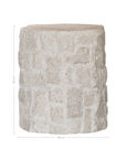 Boba Fossil Stone Side Table | Natural