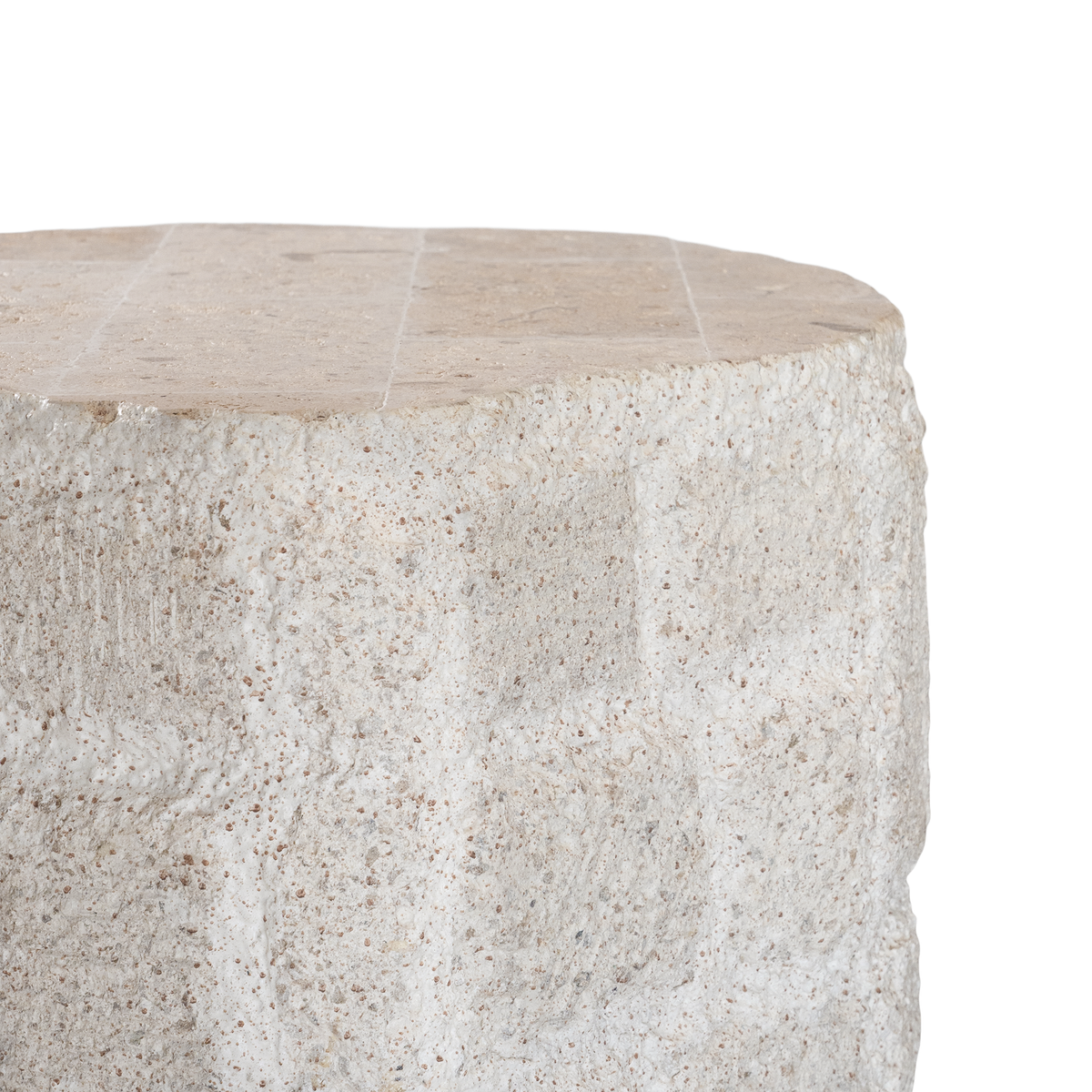 Boba Fossil Stone Side Table | Low | Natural
